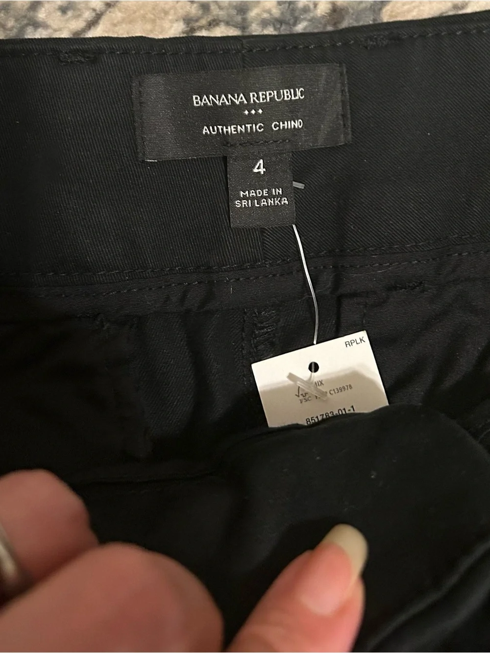 Banana Republic Ultra High Rise Authentic Chino Pants - Black